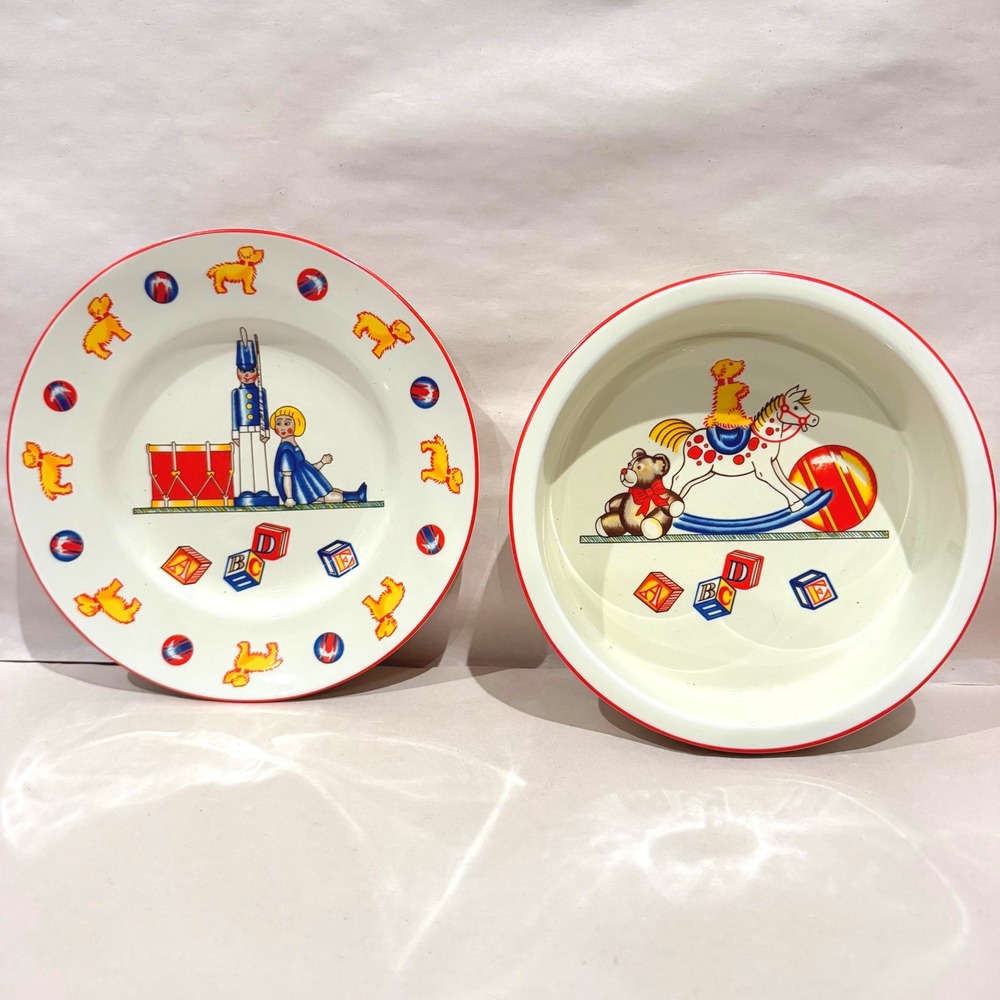 Tiffany & Co Tiffany Toys Kids Baby Bowl & Plate Set 1992 Toy Soldier Design